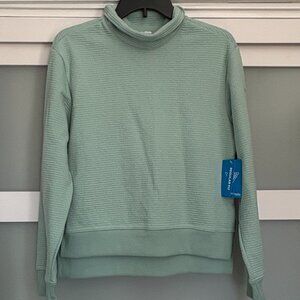 Ladies COLUMBIA PFG Open Water Mock Neck LS shirt pull over  Mint green XS NEW